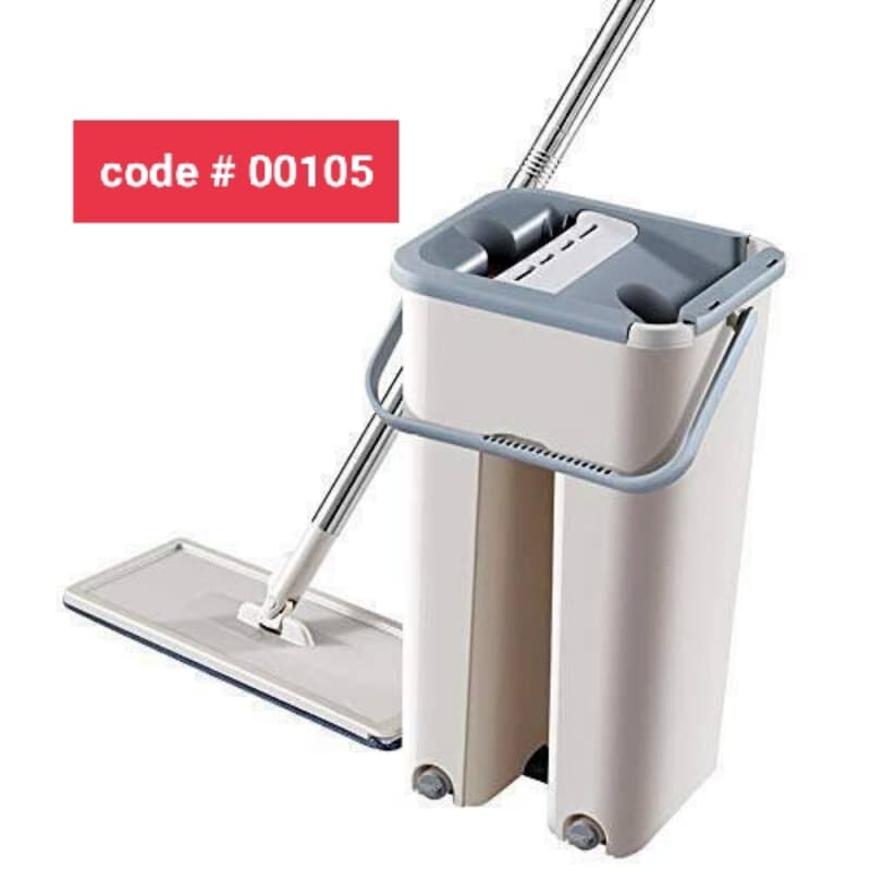 Flat Mop Home Cleaner With Basket