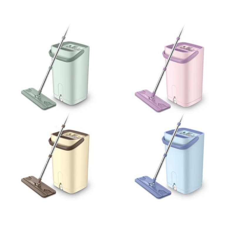 Flat Mop Home Cleaner With Basket