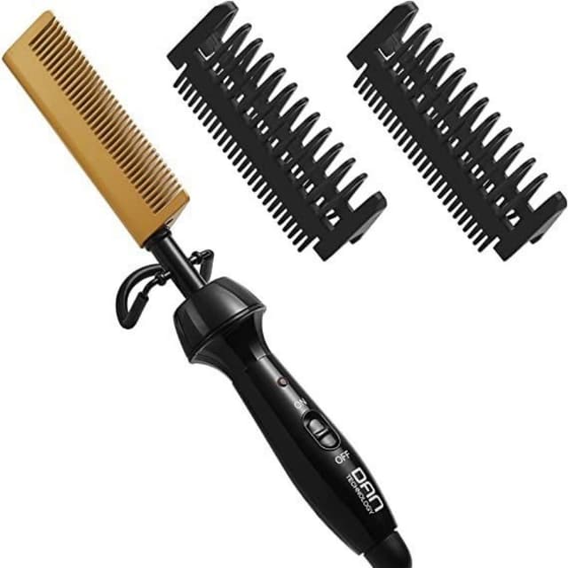 Electric Hot Comb For Hair And Beared Straightner And Curler
