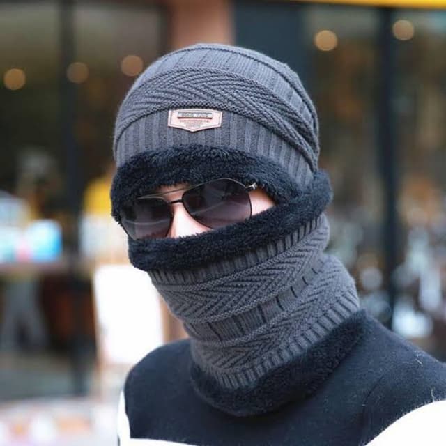 Neck Warmer With Winter Hat