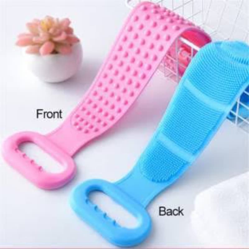 Silicone Double Sided Long Handled Bathing Mud Towel