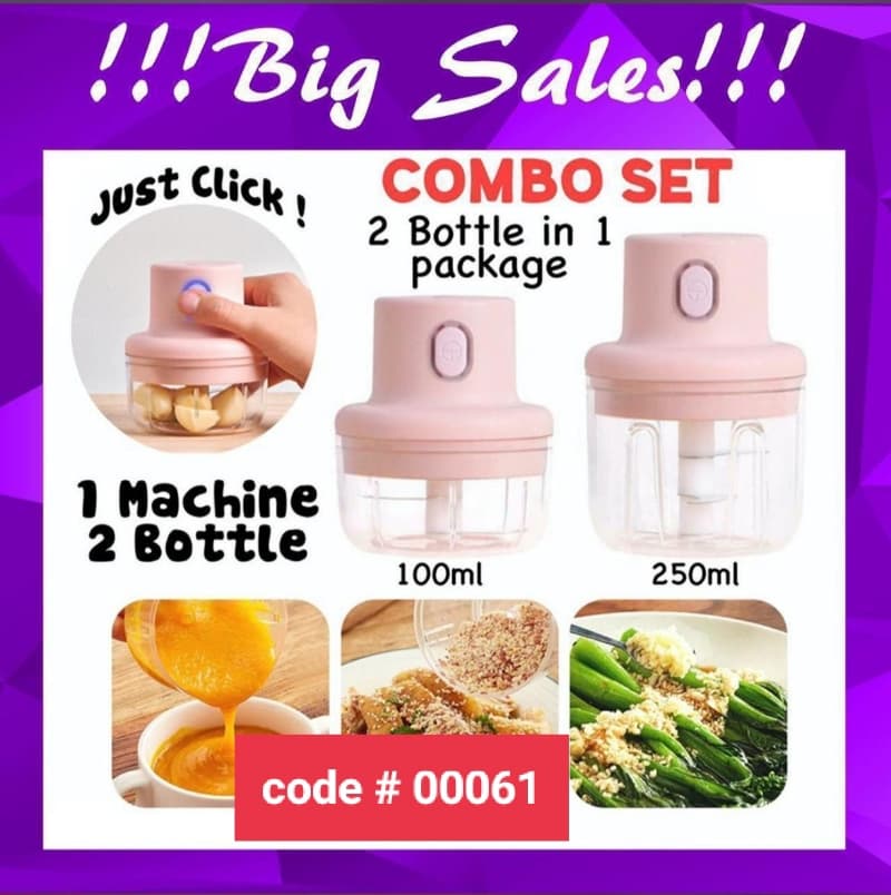 Chopper Rechargeable Double Bowl