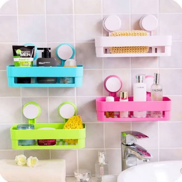 Bathroom Shelf or Storage Reck With Stick Tape