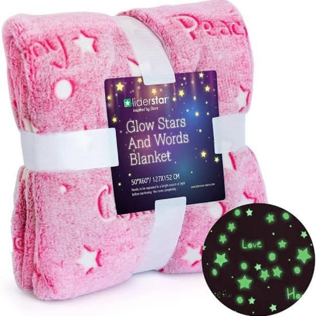 Glow Blanket 100x150 cm Pink & Blue