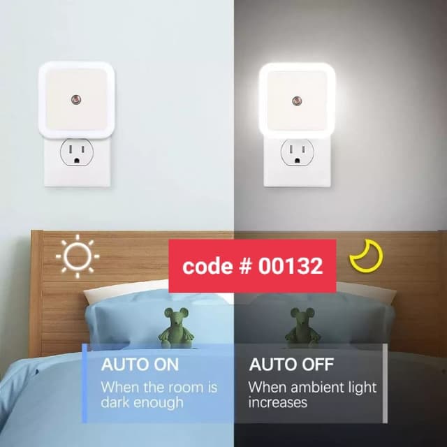 Wall Plugin Night Lamp Sensor