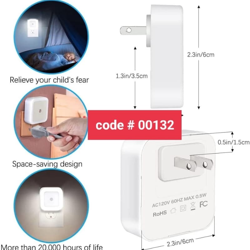 Wall Plugin Night Lamp Sensor