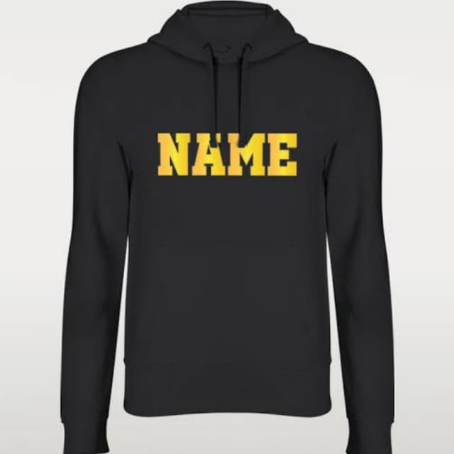 Customized Hoodie Upper With 1 Side Text Printed