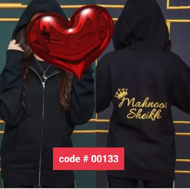 Customized Hoodie Upper With 1 Side Text Printed