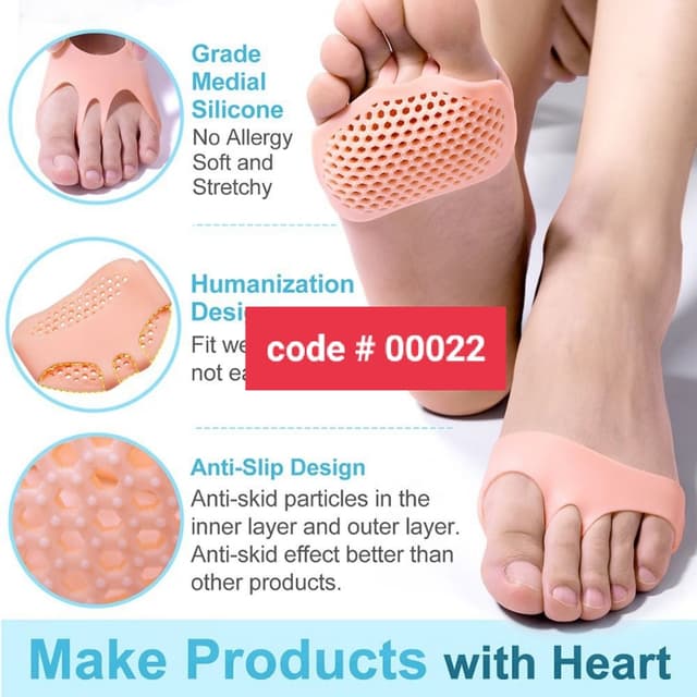 Silicone Insole Half ForeFoot Pads/ Per Pair
