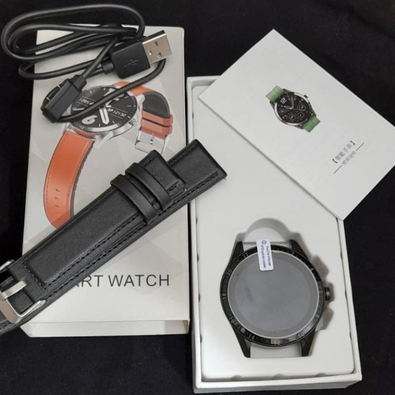 G20 Smart Watch Metal Case Leather Strap, iPhone Connect With Calling