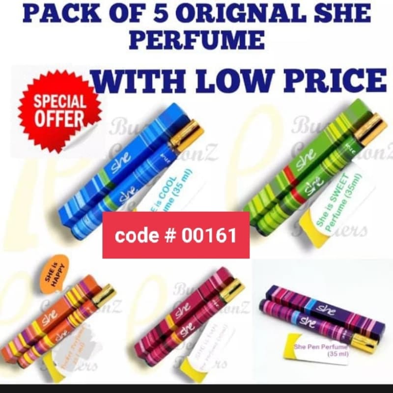 She Pen Perfumes Pack Of 5