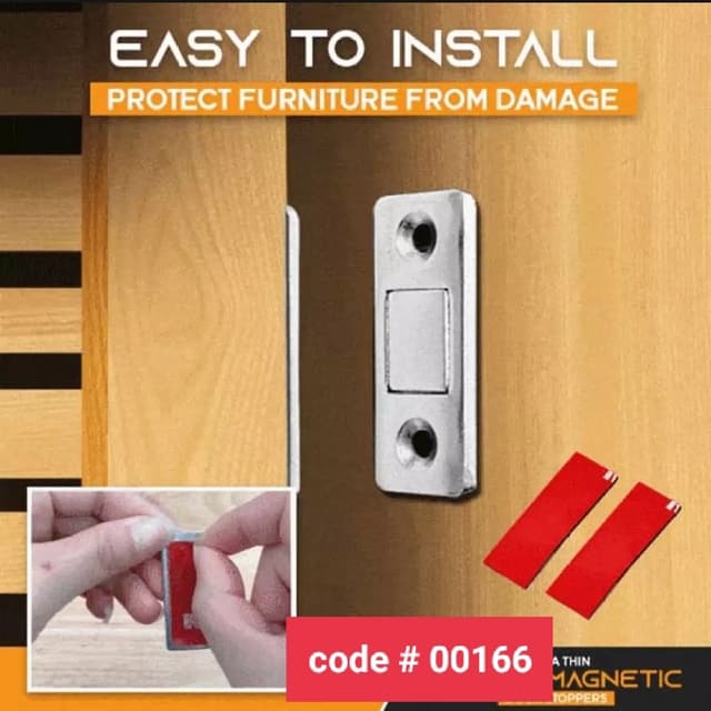 Punch Free Ultra Thin Invisible Door Firm Magnetic Door Catcher Pack Of 2