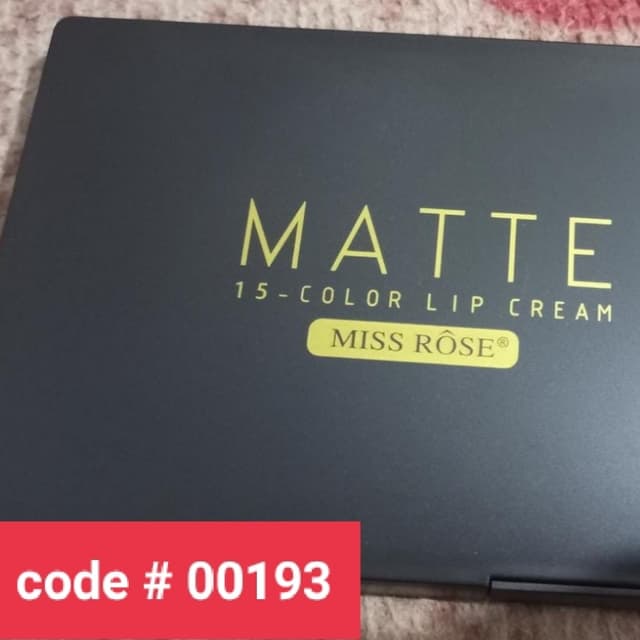 Miss Rose Matte 15 Color Lip Cream