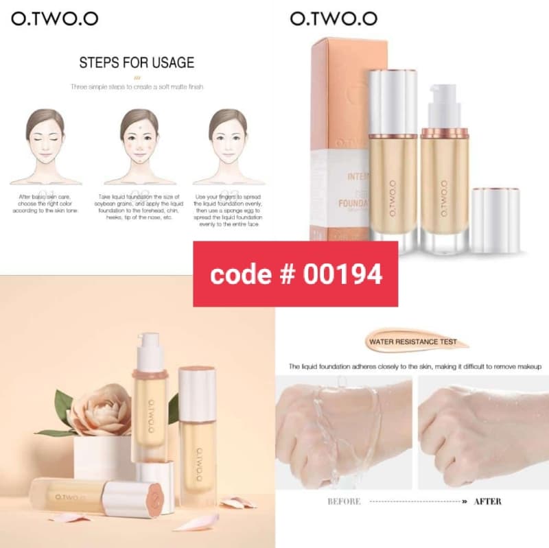 O.TWO.O Intensive Foundation 4 Shades Available 100% Original (Each)