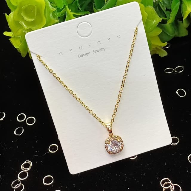Zarcon Stone Locket Stainless Steel Gold Plated