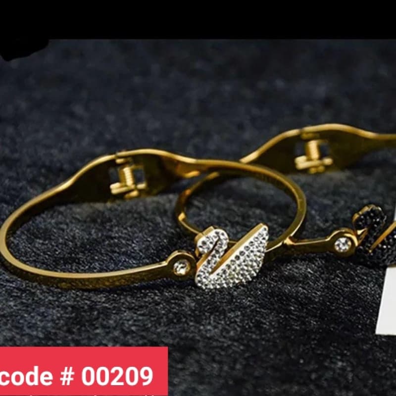 Original Brand Swarovski Bangels Openable Gold Plated