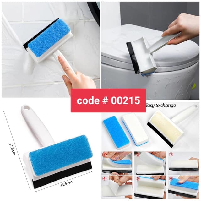 Double Sided Household Ceramic Tile Bathroom Cleaning Brush Window Wiper/ M