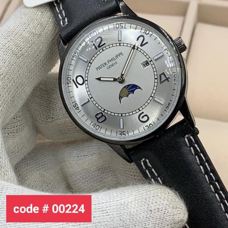 Patek Philippe Gents Belt Watch Date Working Monograph Working Leather Stra