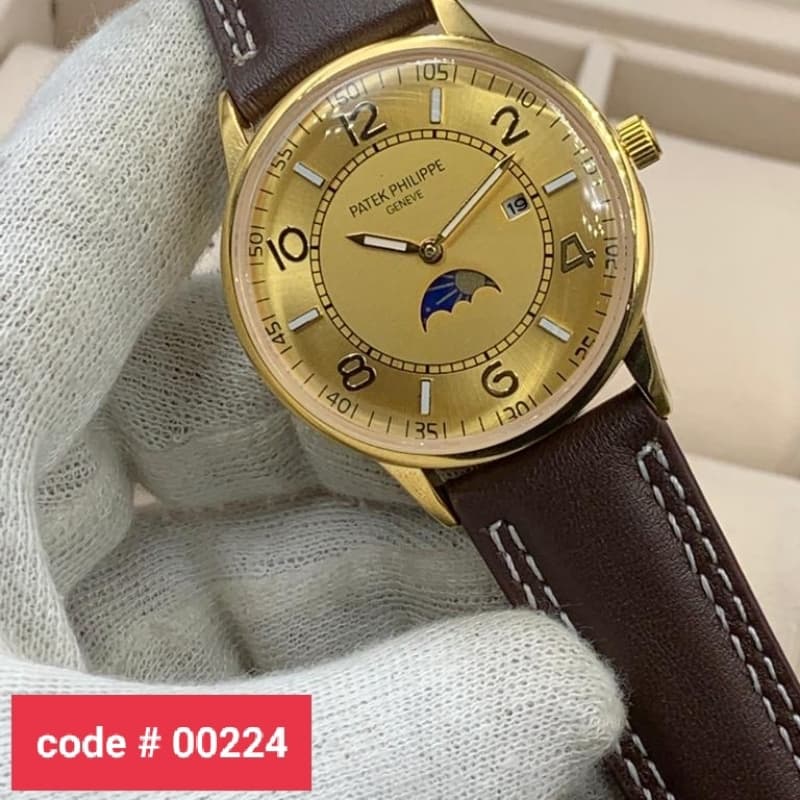 Patek Philippe Gents Belt Watch Date Working Monograph Working Leather Stra