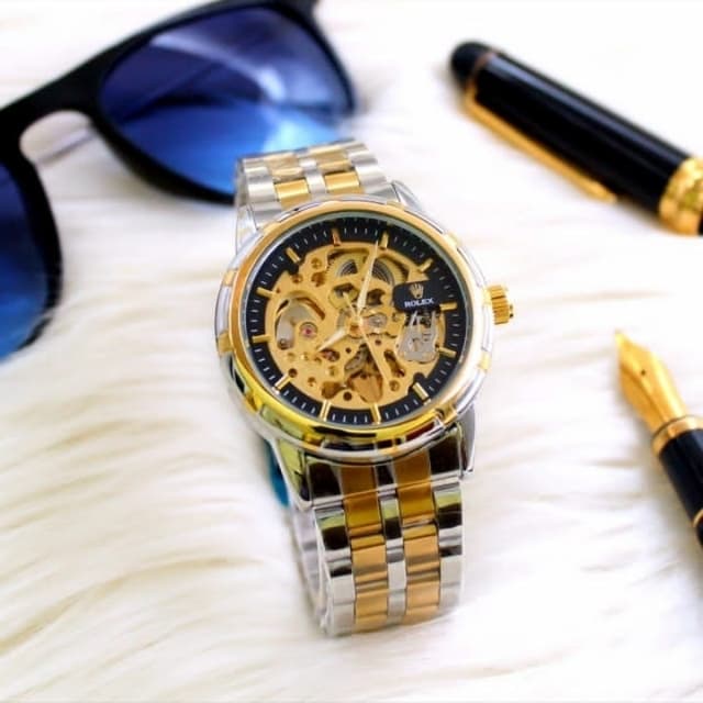 Rolex Automatic Watch For Men's 2 Shades In Dail
