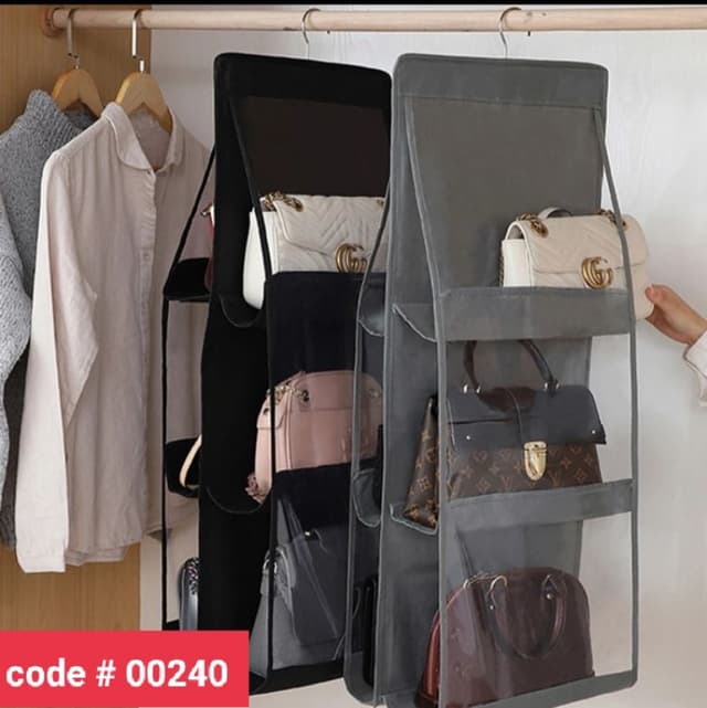 Double Sided Transparent 6 Pocket Purse Organizer