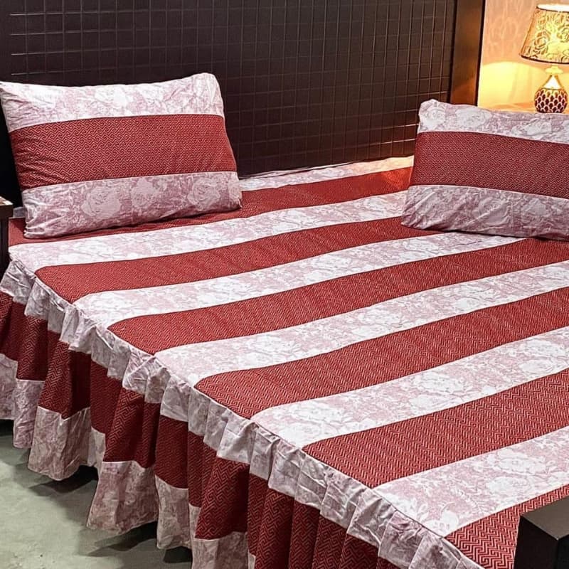 PATCHWORK FRILL BED SHEETS