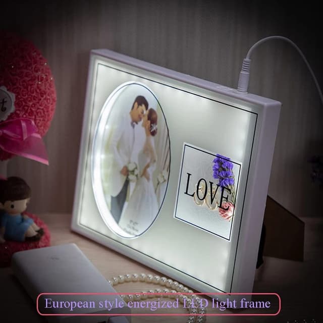 White frame with light LED