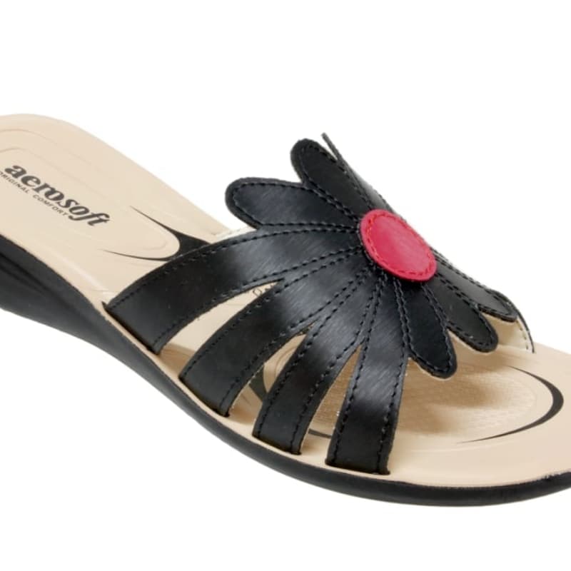AeroSoft Ladies Flat  Slippers Stylish With Different Colour & Design