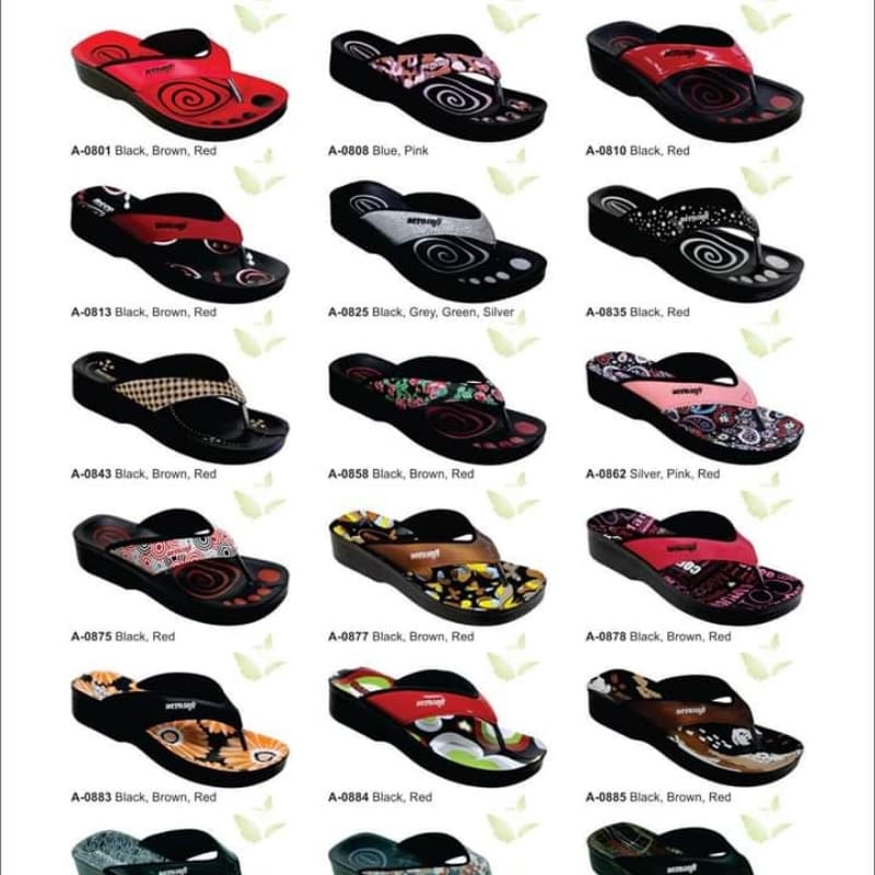AeroSoft Ladies Flat  Slippers Stylish With Different Colour & Design