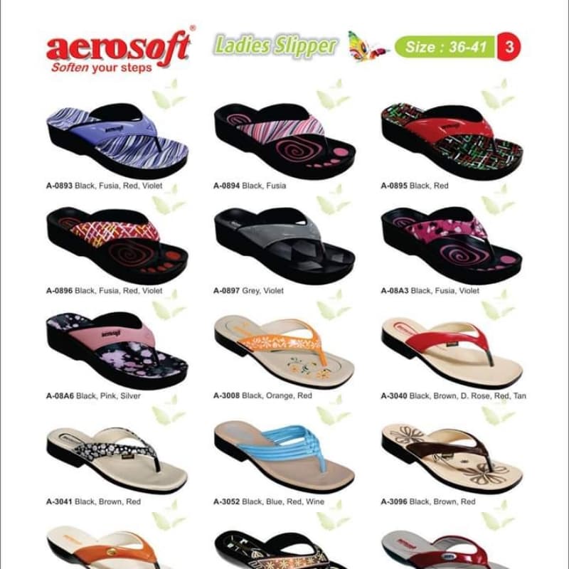AeroSoft Ladies Sandil Style Slippers With Different Color & Design
