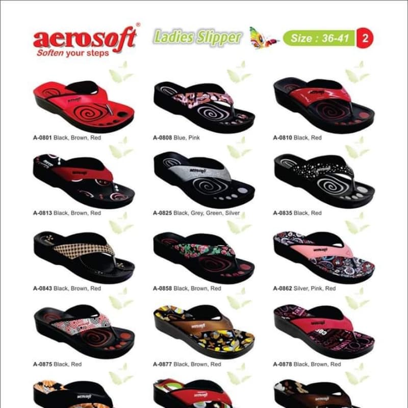 AeroSoft Ladies Comfort Slippers With Different Color & Design