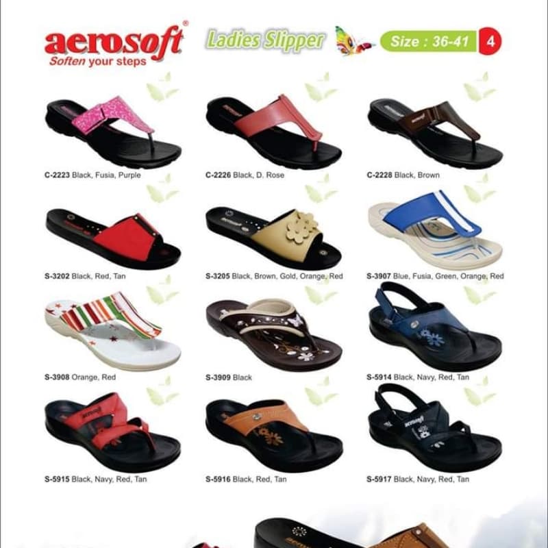 AeroSoft Ladies Comfort Slippers With Different Color & Design
